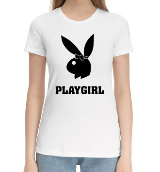 Женская Хлопковая футболка PLAYGIRL