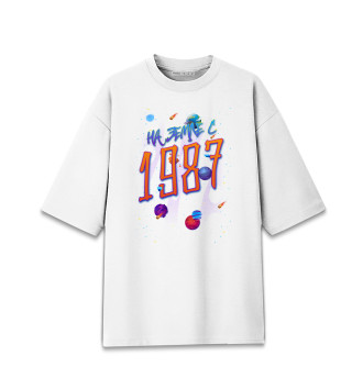 Женская Хлопковая футболка оверсайз 1987