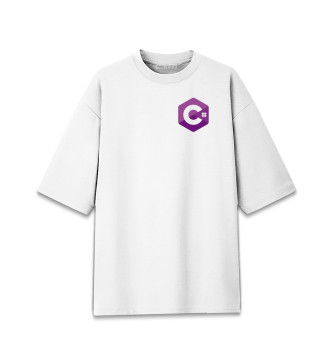 Мужская Хлопковая футболка оверсайз C Sharp Logo