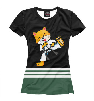 Женская Футболка Karate Cat