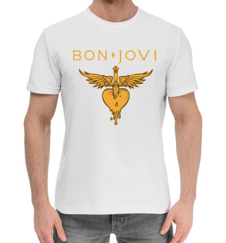 Мужская Хлопковая футболка Bon Jovi