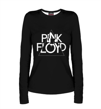 Женский Лонгслив Pink Floyd белый логотип