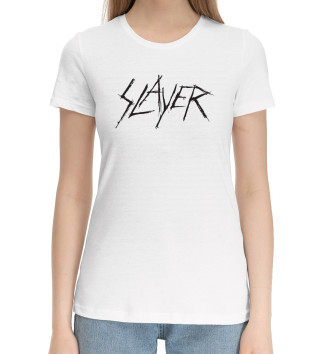 Женская Хлопковая футболка Slayer