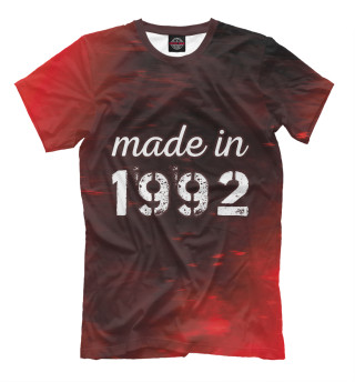 Мужская футболка Made in 1992 + Пламя