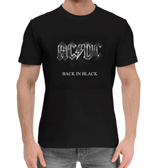Мужская хлопковая футболка Back in black — AC/DC