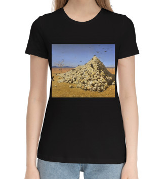 Женская Хлопковая футболка Гора черепов