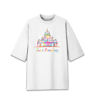 Женская Хлопковая футболка оверсайз Санкт-Петербург