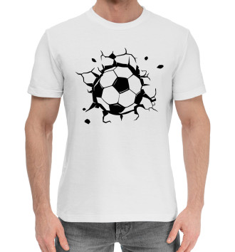 Мужская Хлопковая футболка Футбольный мяч