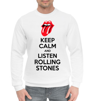 Мужской Хлопковый свитшот Слушай Rolling Stones