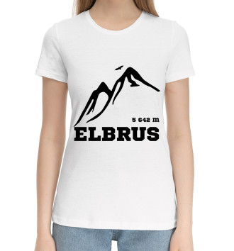 Женская Хлопковая футболка Эльбрус