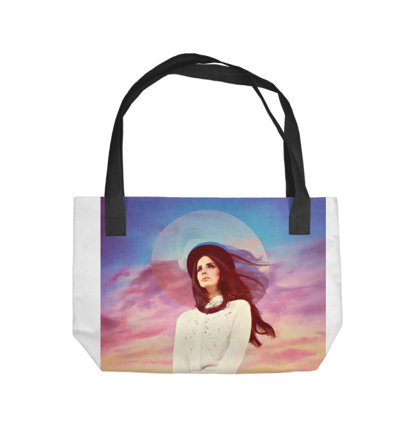 Пляжная сумка с изображением Lana Del Rey цвета 