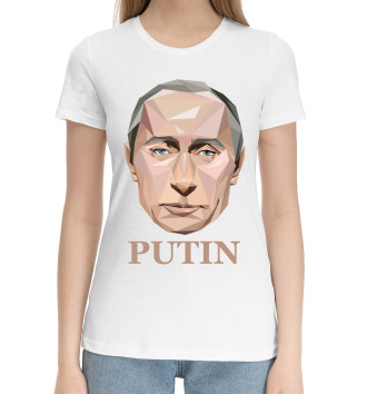 Женская Хлопковая футболка Путин Мозаика