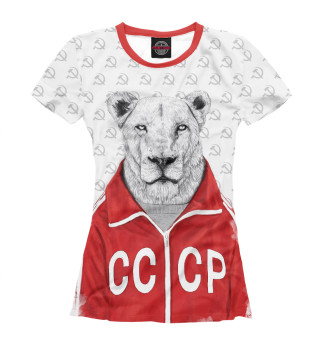 Женская футболка Львица из СССР