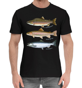 Мужская Хлопковая футболка Рыбалка