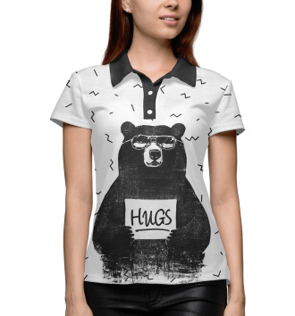 Женское Поло Bear Hugs