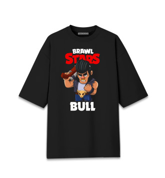 Мужская Хлопковая футболка оверсайз Brawl Stars, Bull