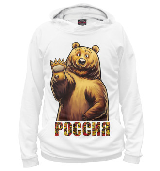 Мужское Худи Медведь Россия