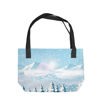 Пляжная сумка Зимний пейзаж