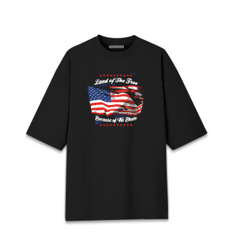 Мужская Хлопковая футболка оверсайз США