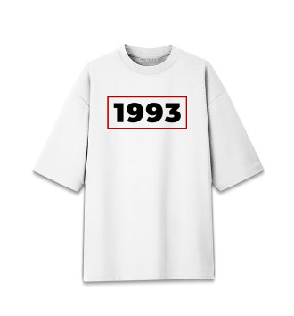Женская Хлопковая футболка оверсайз 1993 - в красной рамке