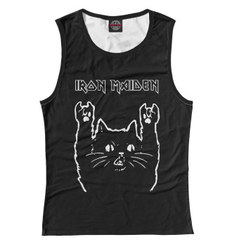 Женская Майка Iron Maiden Рок кот