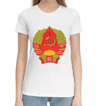 Женская Хлопковая футболка Казахская ССР
