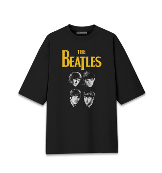 Мужская Хлопковая футболка оверсайз The beatles