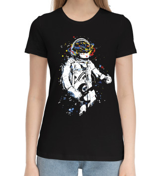 Женская Хлопковая футболка Space rock