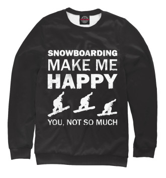 Мужской Свитшот Snowboard make me happy