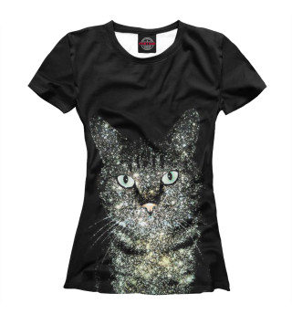 Женская футболка Звездный кот