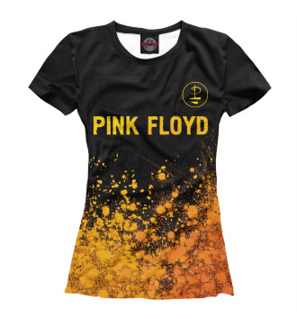Женская Футболка Pink Floyd Gold Gradient (брызги)