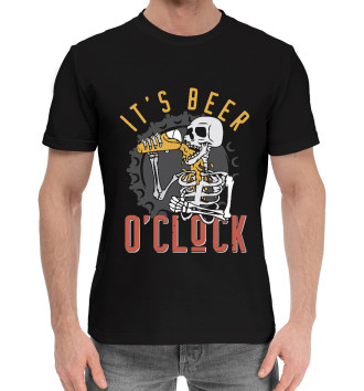 Мужская Хлопковая футболка It's beer o'clock