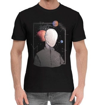 Мужская Хлопковая футболка Космос