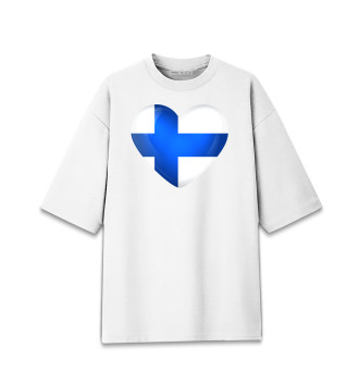 Мужская Хлопковая футболка оверсайз Finland