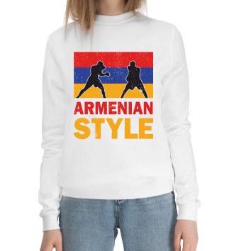 Женский Хлопковый свитшот Армянский стиль
