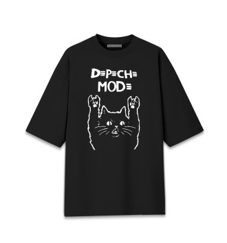 Женская Хлопковая футболка оверсайз Depeche Mode, Депеш мод