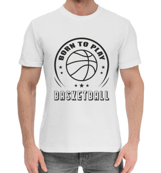 Мужская Хлопковая футболка Рожден для баскетбола