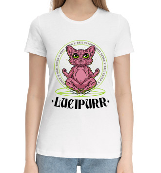 Женская Хлопковая футболка Кот Lucipurr