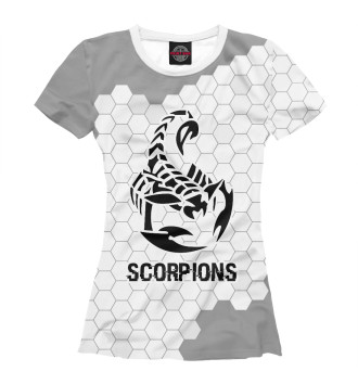 Женская Футболка Scorpions Glitch Light (мелкие соты)