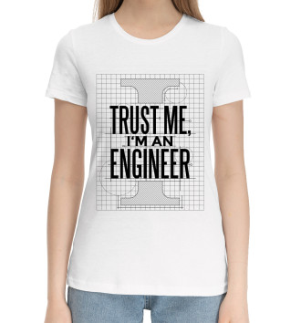Женская Хлопковая футболка Инженер
