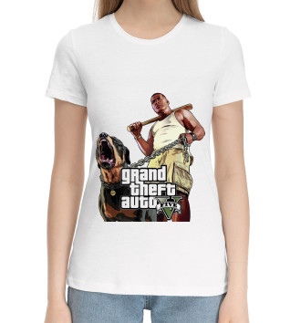 Женская Хлопковая футболка GTA 5