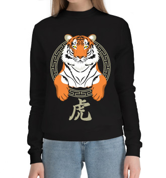 Женский Хлопковый свитшот Китайский тигр