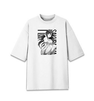 Мужская Хлопковая футболка оверсайз Сакураджима Май