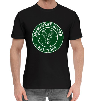 Мужская Хлопковая футболка Milwaukee Bucks