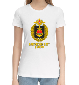 Женская Хлопковая футболка Военно Морской Флот
