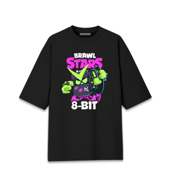 Женская Хлопковая футболка оверсайз Brawl Stars, 8-bit