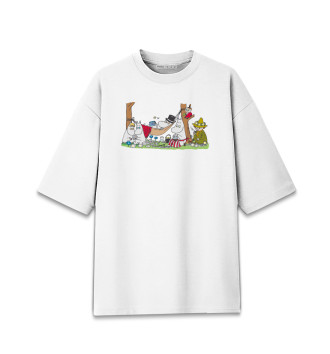 Мужская Хлопковая футболка оверсайз Moomin