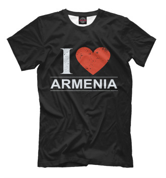 Мужская Футболка I Love Armenia
