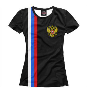Женская Футболка Флаг и герб России / Line Collection