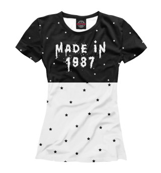 Женская футболка Год рождения 1987